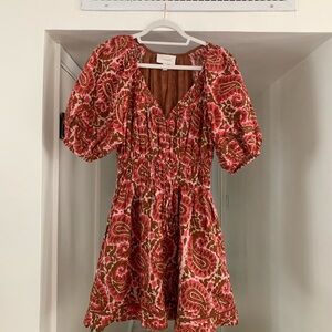 Floral Pink and Brown Dress